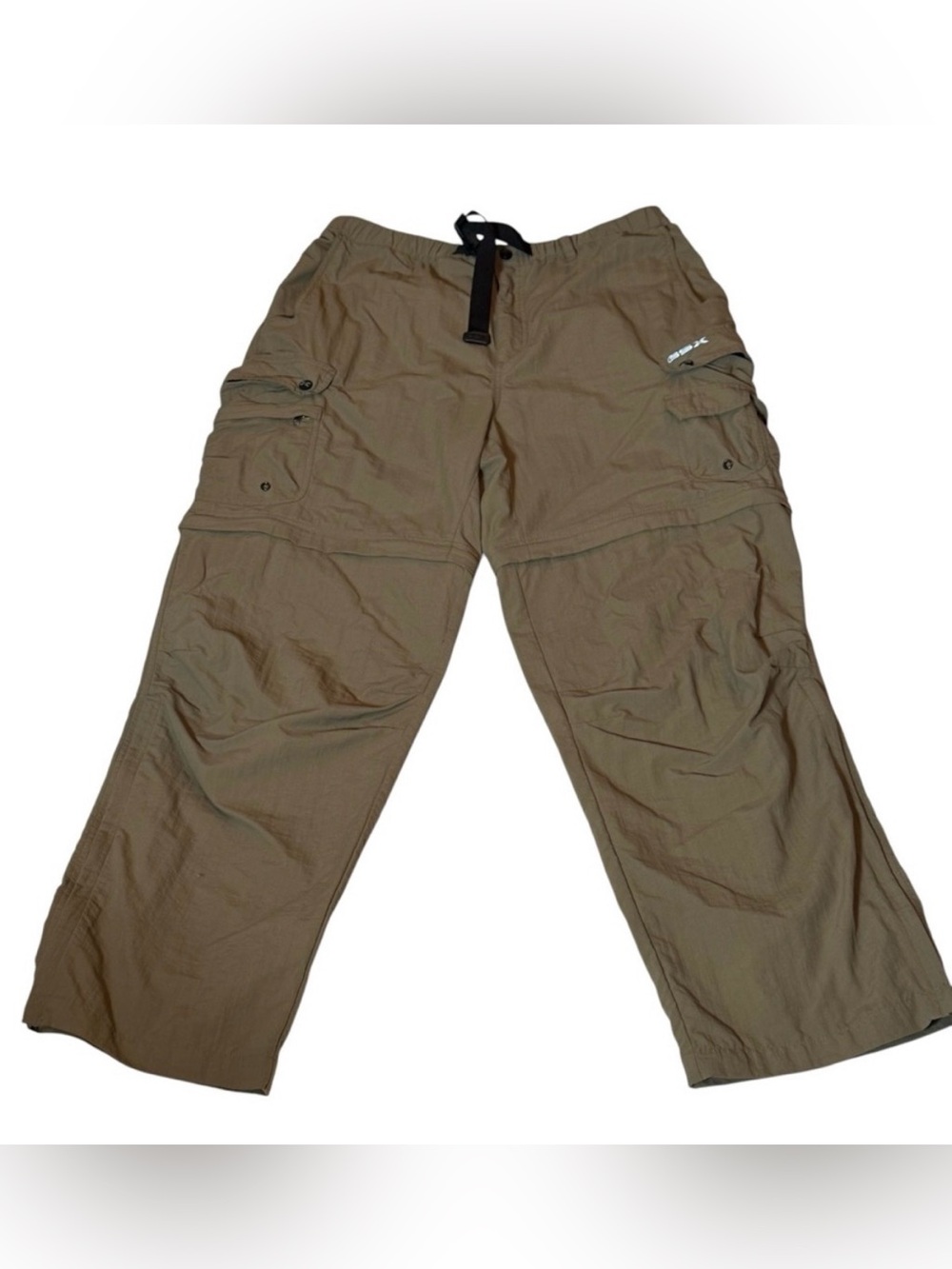 GSX MEN’S CARGO CONVERTIBLE HIKING PANTS – SIZE 40x32, TAN
